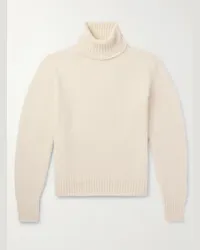 Tom Ford Rollkragenpullover aus einer gebürsteten Alpakawollmischung Neutral