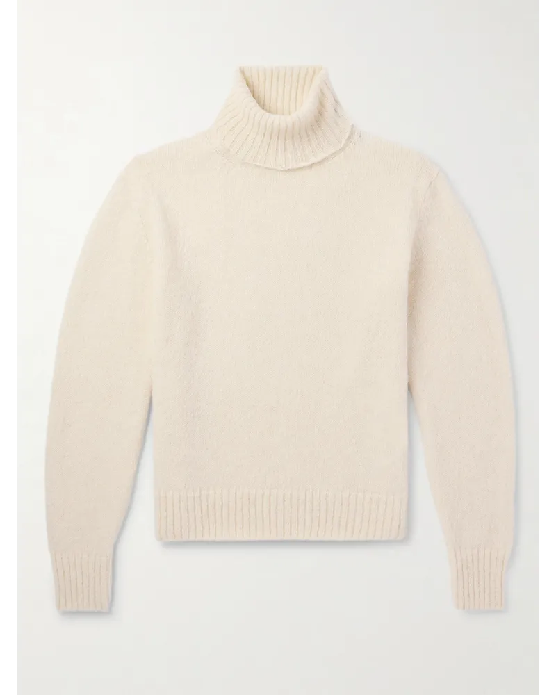 Tom Ford Rollkragenpullover aus einer gebürsteten Alpakawollmischung Neutral