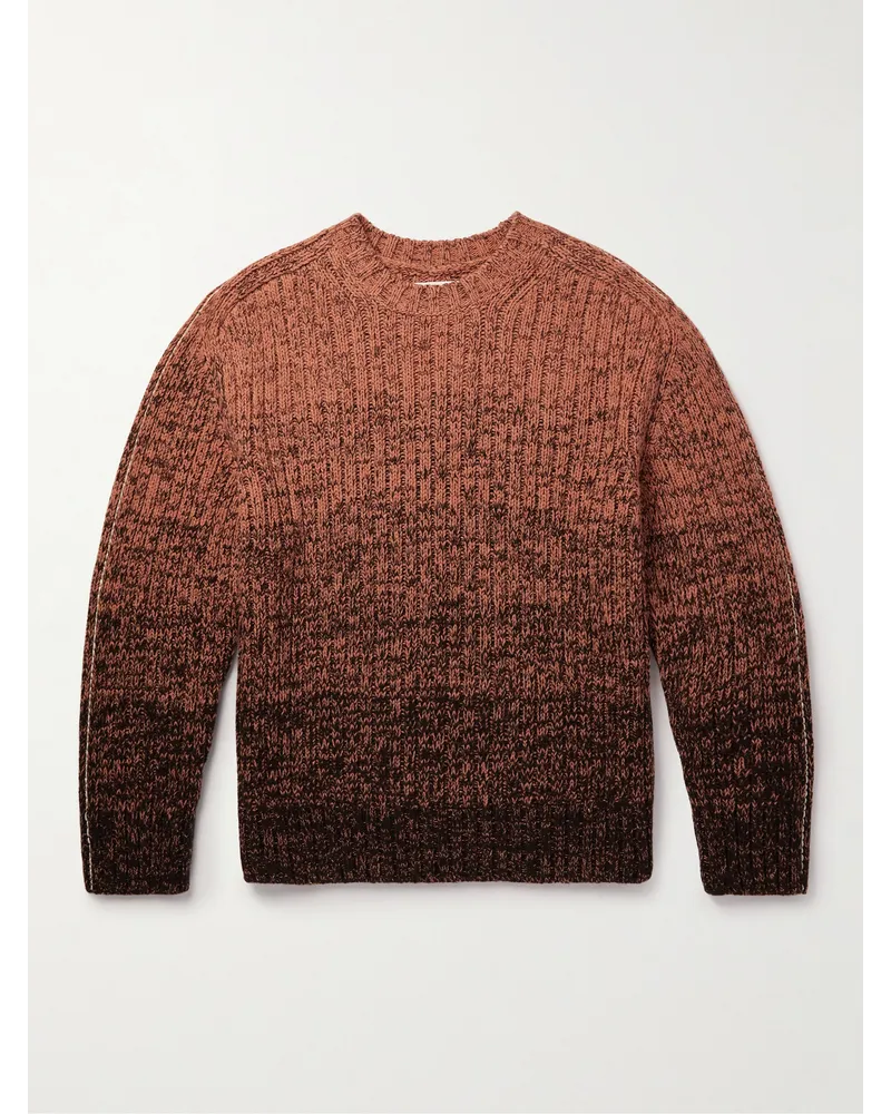 MR P. Gehäkelter Pullover aus einer Kaschmir-Wollmischung mit Farbverlauf Orange