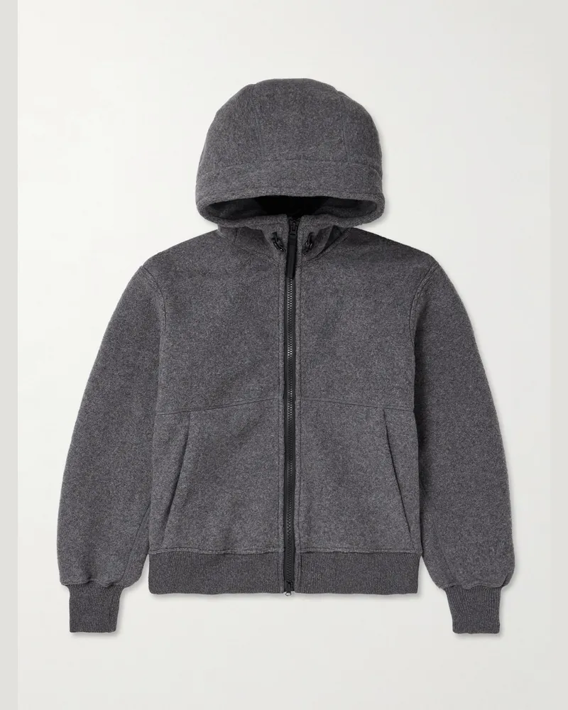 Canada Goose Chilliwack Recycled Wool-Blend Fleece Zip-Up Hoodie Gray