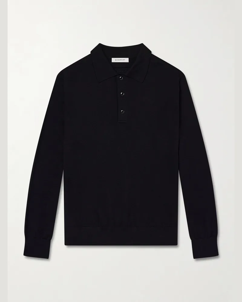 Givenchy Wool Polo Sweater Black