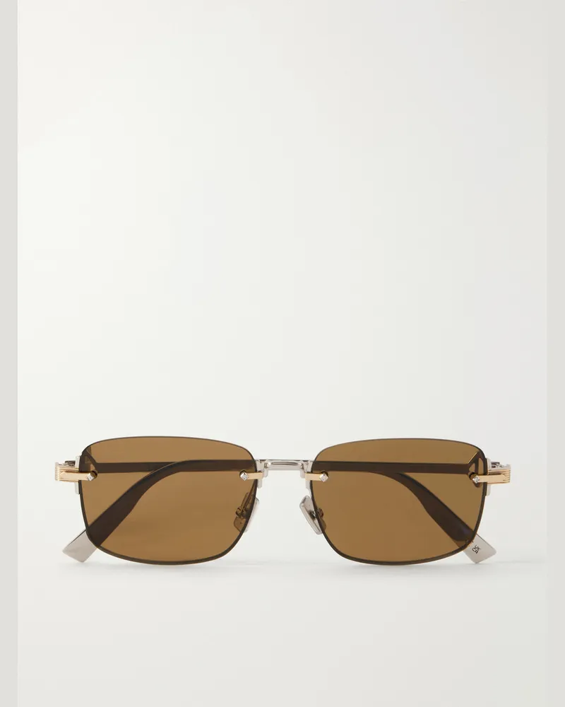 Dior Square-Frame Silver-Tone Sunglasses Gold