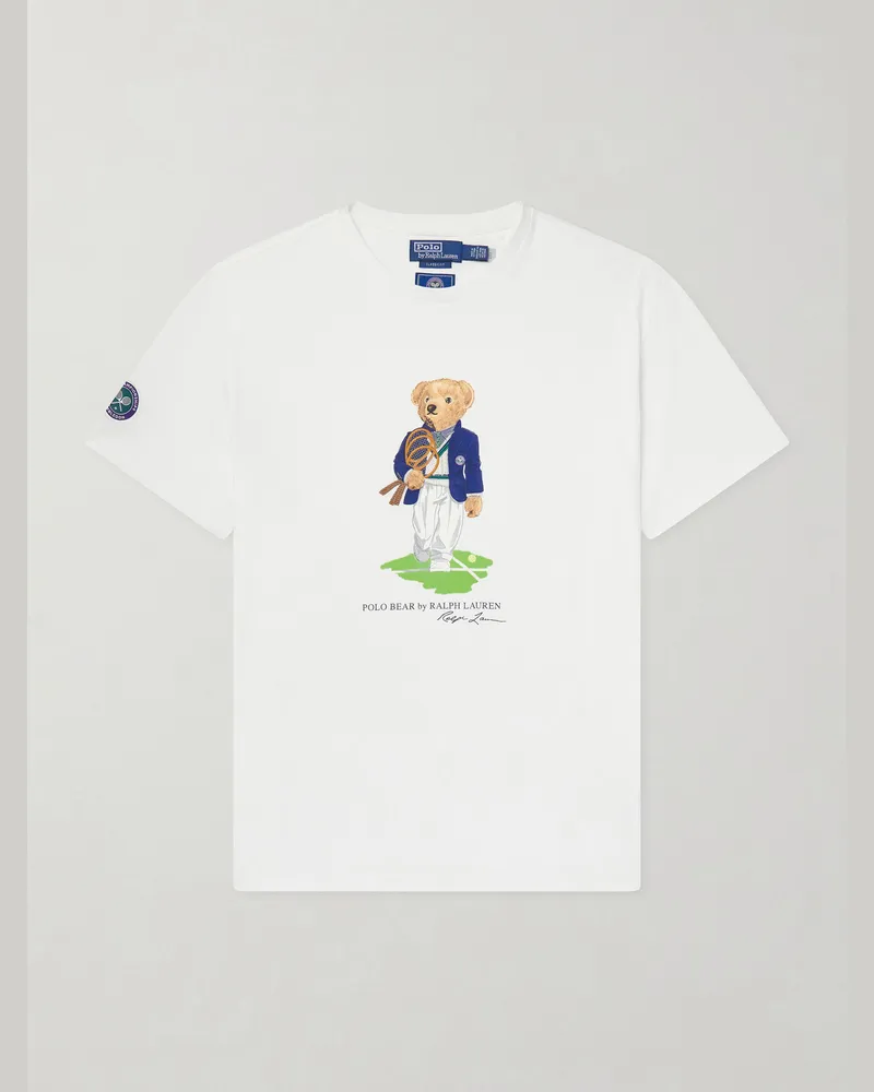 Ralph Lauren Wimbledon Logo-Printed Cotton-Jersey T-Shirt White
