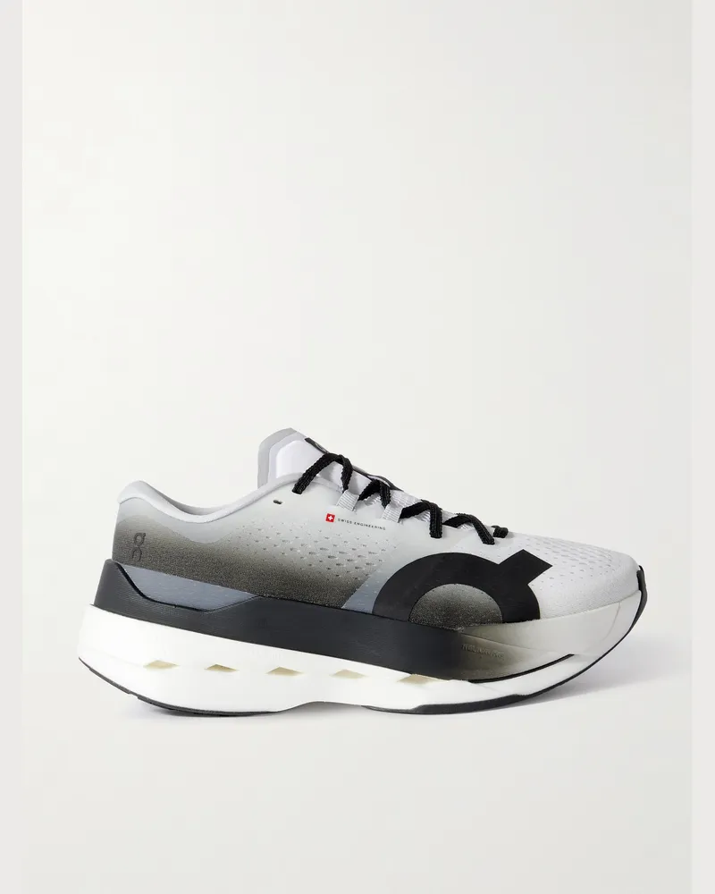 ON Cloudboom Max Sneakers aus recyceltem Mesh mit Gummibesatz Weiß