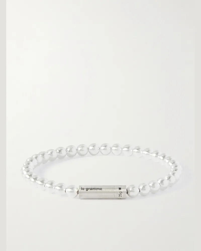 Le Gramme Le 11g Armband mit Zierperlen und Details aus recyceltem Sterlingsilber Silber