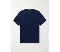 T-Shirt aus Baumwoll-Jersey in Indigo-Färbung