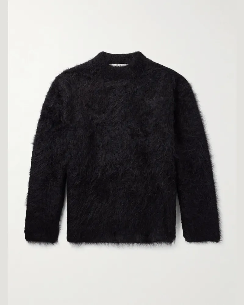 Séfr Haru Pullover aus einer Alpakawollmischung mit Stehkragen Schwarz