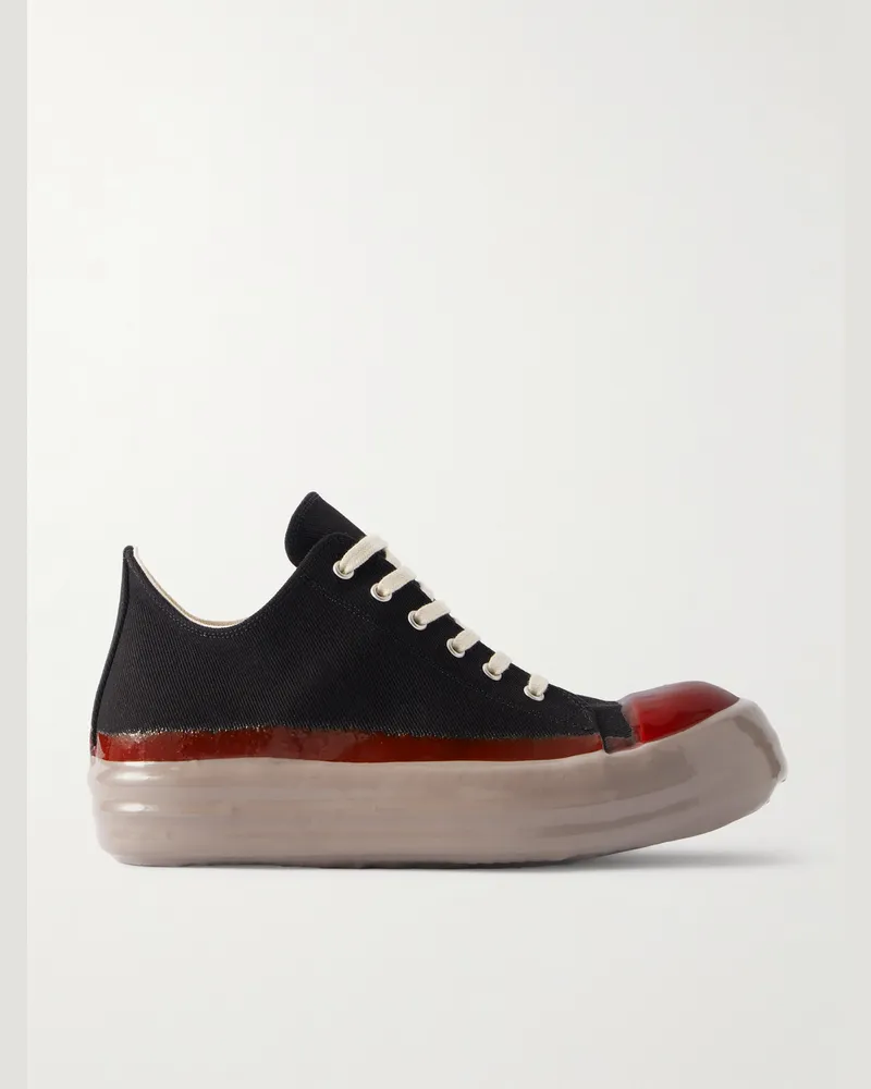DRKSHDW by Rick Owens Sneakers aus lackiertem Denim Schwarz