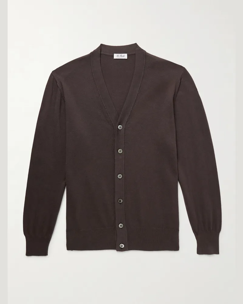 De Petrillo Cardigan aus Baumwolle Braun