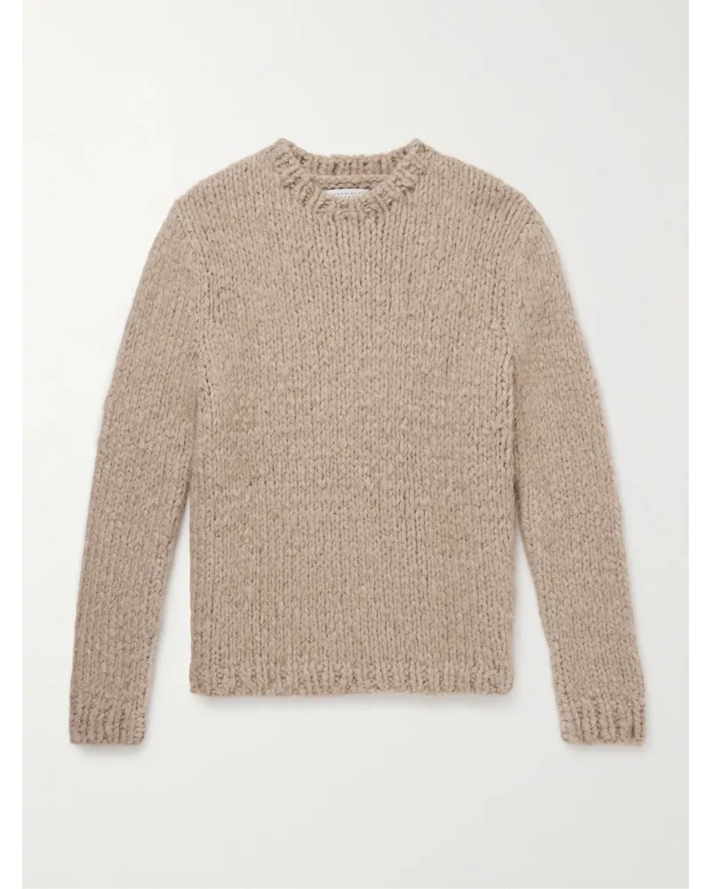 Gabriela Hearst Lawrence Pullover aus gebürstetem Kaschmir Neutral