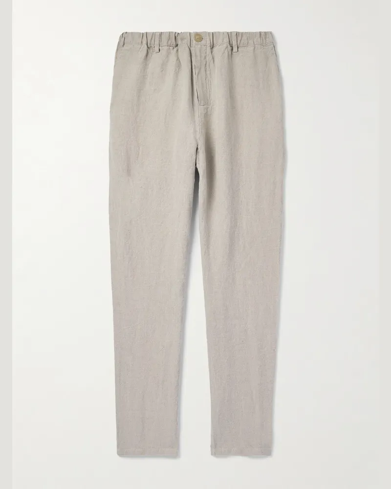 A Kind Of Guise Schmal zulaufende Hose aus Leinen Neutral