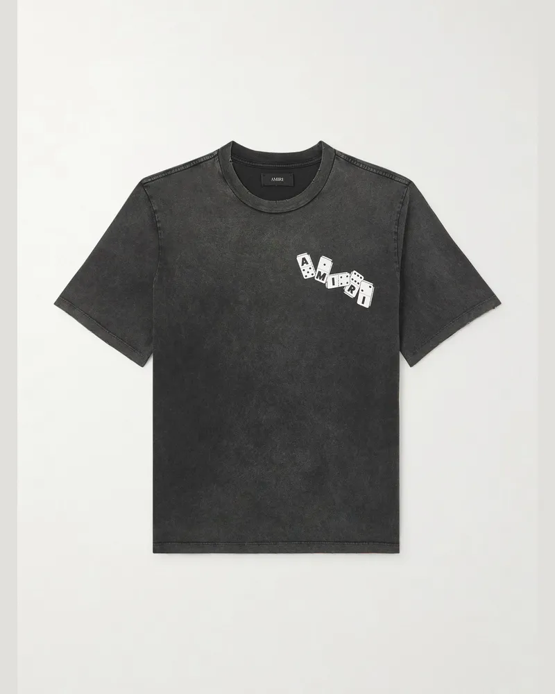 Amiri T-Shirt aus Baumwoll-Jersey mit Logoprint Schwarz