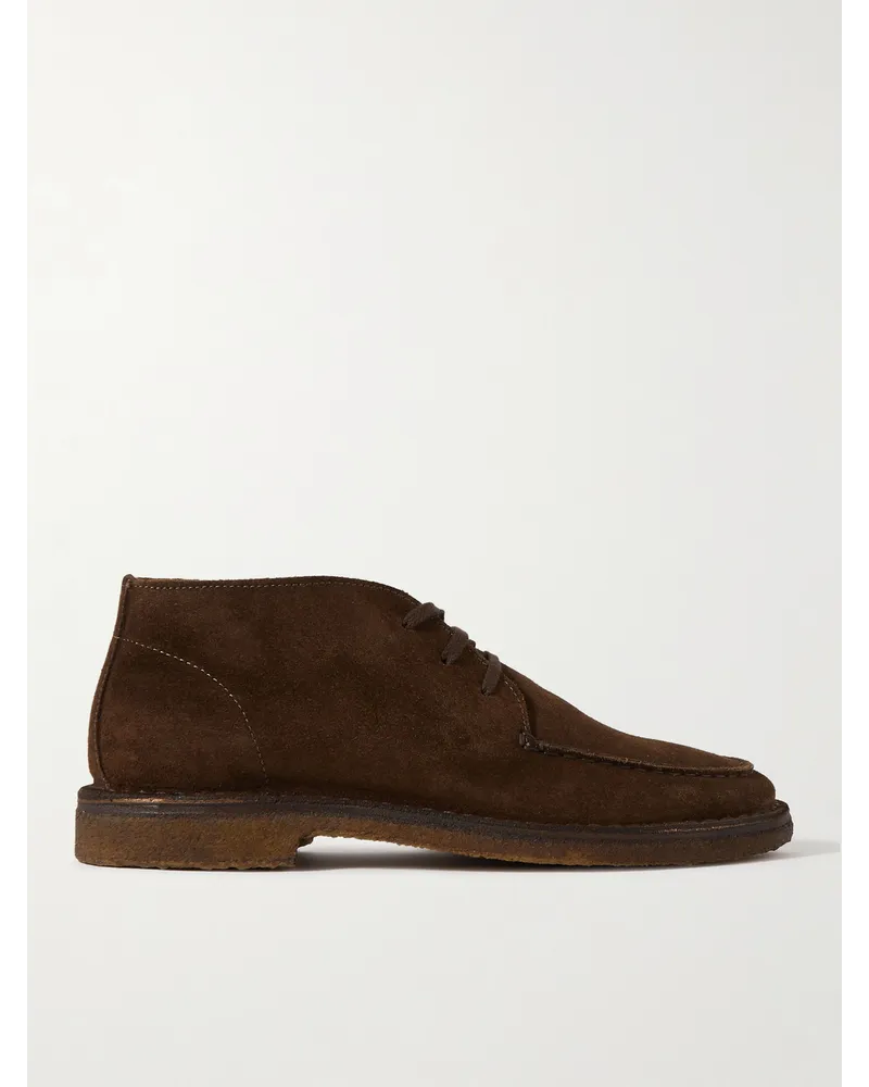 Drake's Crosby Chukka-Stiefel aus Veloursleder Braun