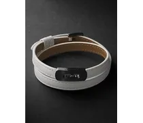 Armband aus Leder und Titan mit DLC-Beschichtung