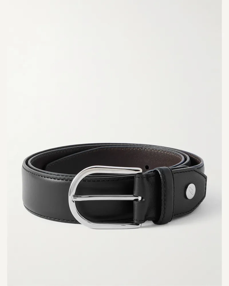 Brioni Gürtel aus Leder, 2,8 cm Schwarz