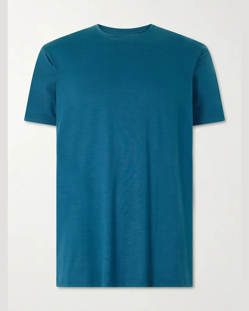 Derek Rose Basel Stretch-Jersey T-Shirt Blue