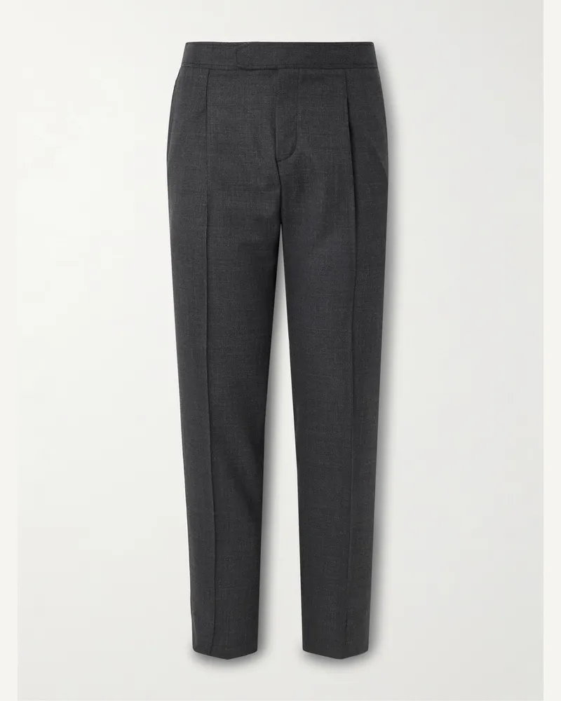 Brioni Gerade geschnittene Hose aus Wolle Grau