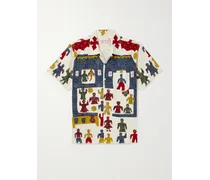 Craft Chintan Patchwork-Hemd aus Baumwolle mit Print und Stickereien