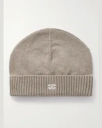 Celine Beanie aus einer Woll-Kaschmirmischung mit Logostickerei Neutral