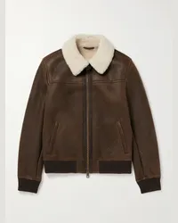 Boglioli Bomberjacke aus Shearling Braun