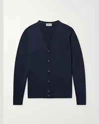 John Smedley Petworth Cardigan aus Merinowolle Blau