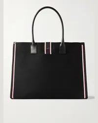 Christian Louboutin Nastroloubi XL Tote aus Canvas mit Ripsband Schwarz