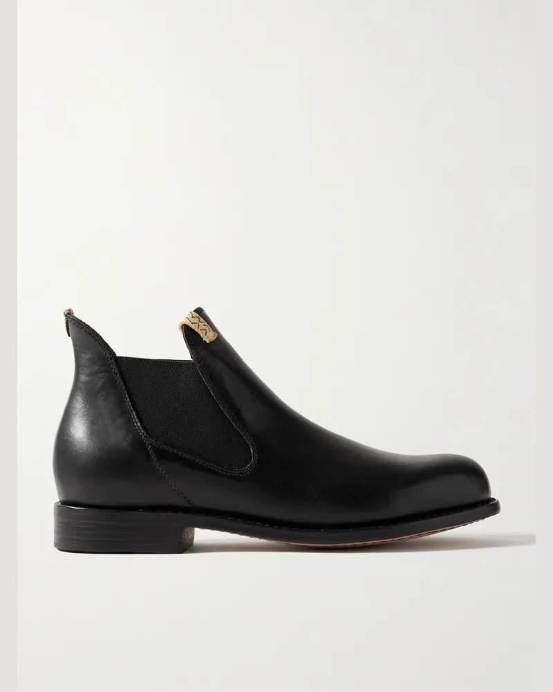 Visvim Gornergrat Mid-Folk Chelsea Boots aus Leder Schwarz