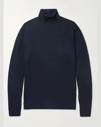 John Smedley Cherwell Rollkragenpullover aus Merinowolle Blau