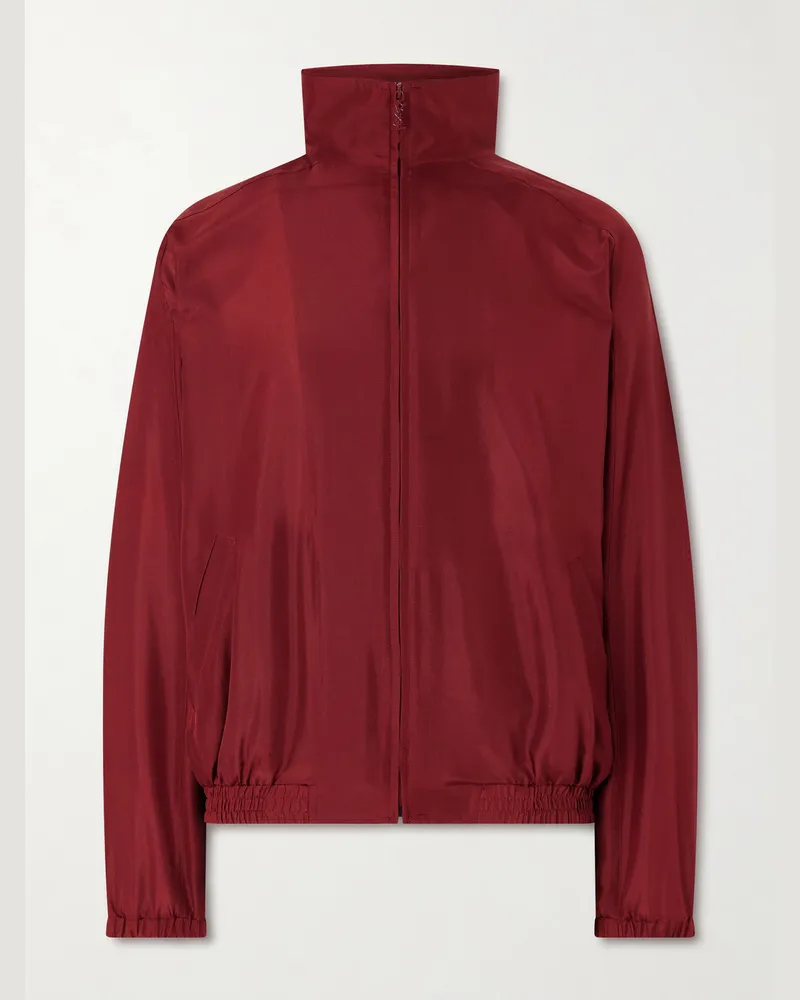 Saint Laurent Blouson aus Habutai-Seide Rot
