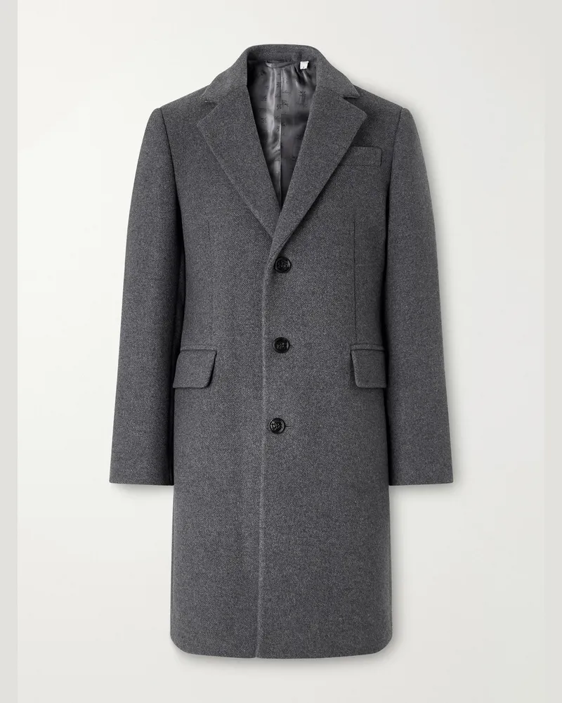 Burberry Wool Coat Gray
