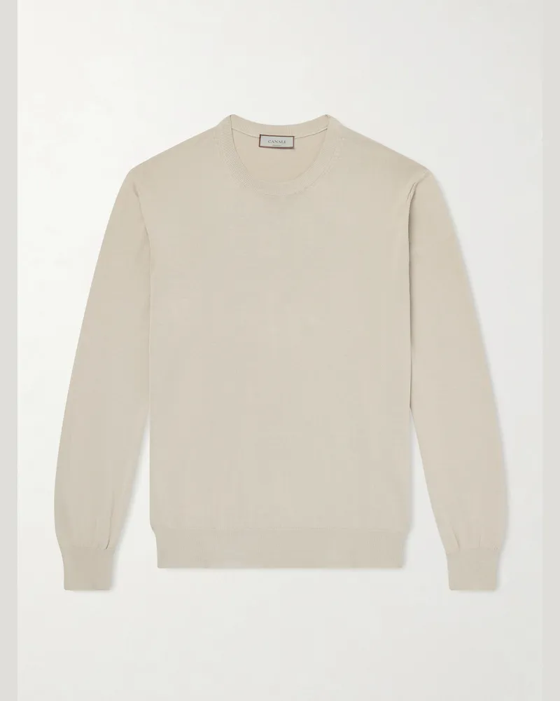 Canali Cotton Sweater Neutrals