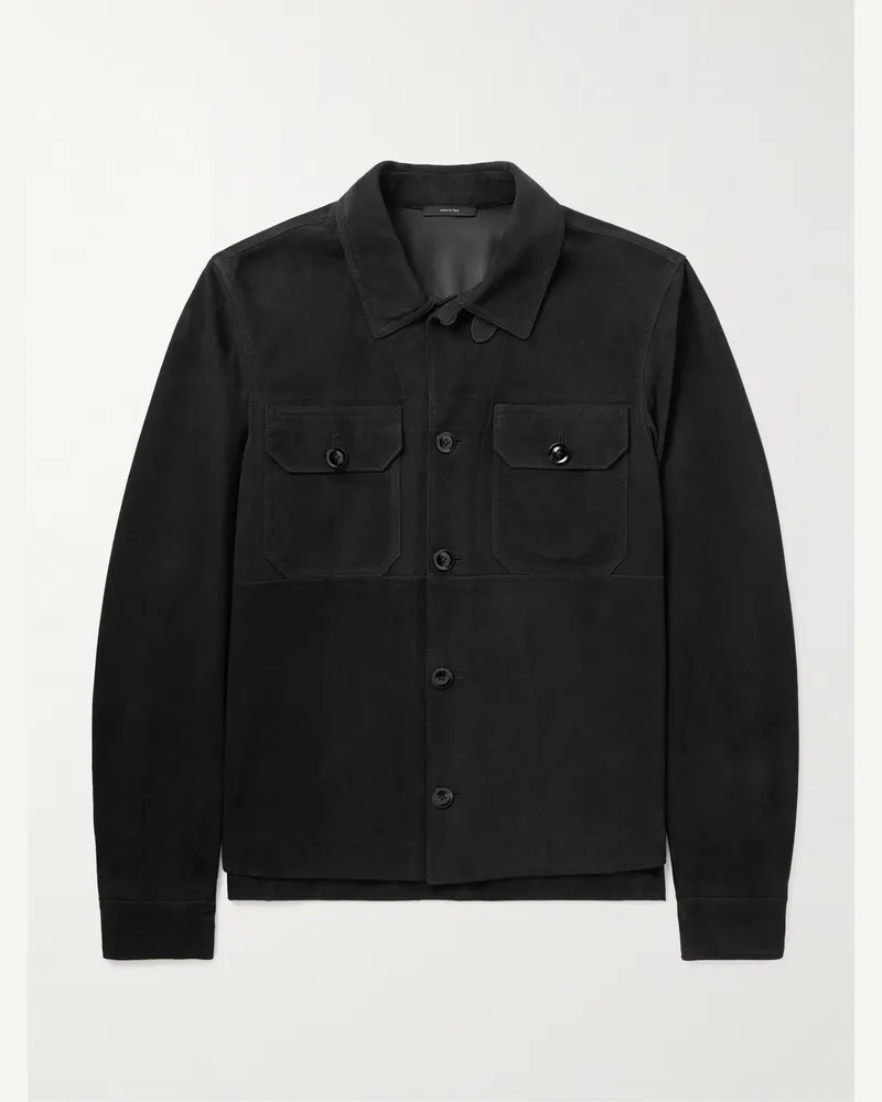 Tom Ford Jacke aus Veloursleder Schwarz