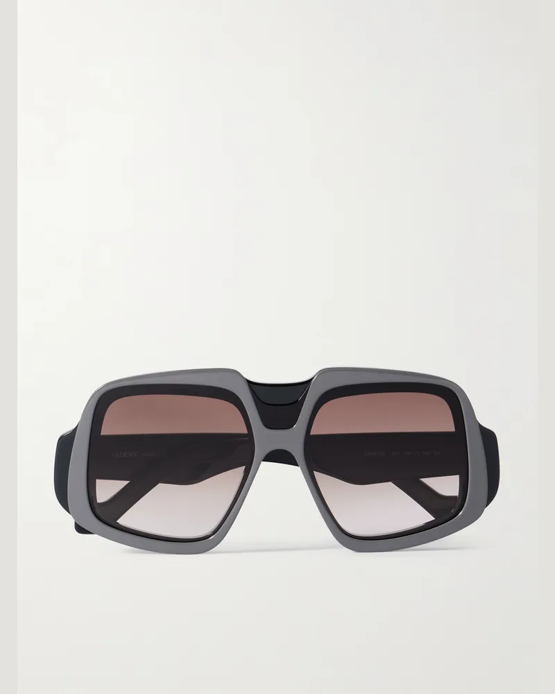 Loewe Anagram Sonnenbrille aus Azetat mit eckigem Rahmen Schwarz
