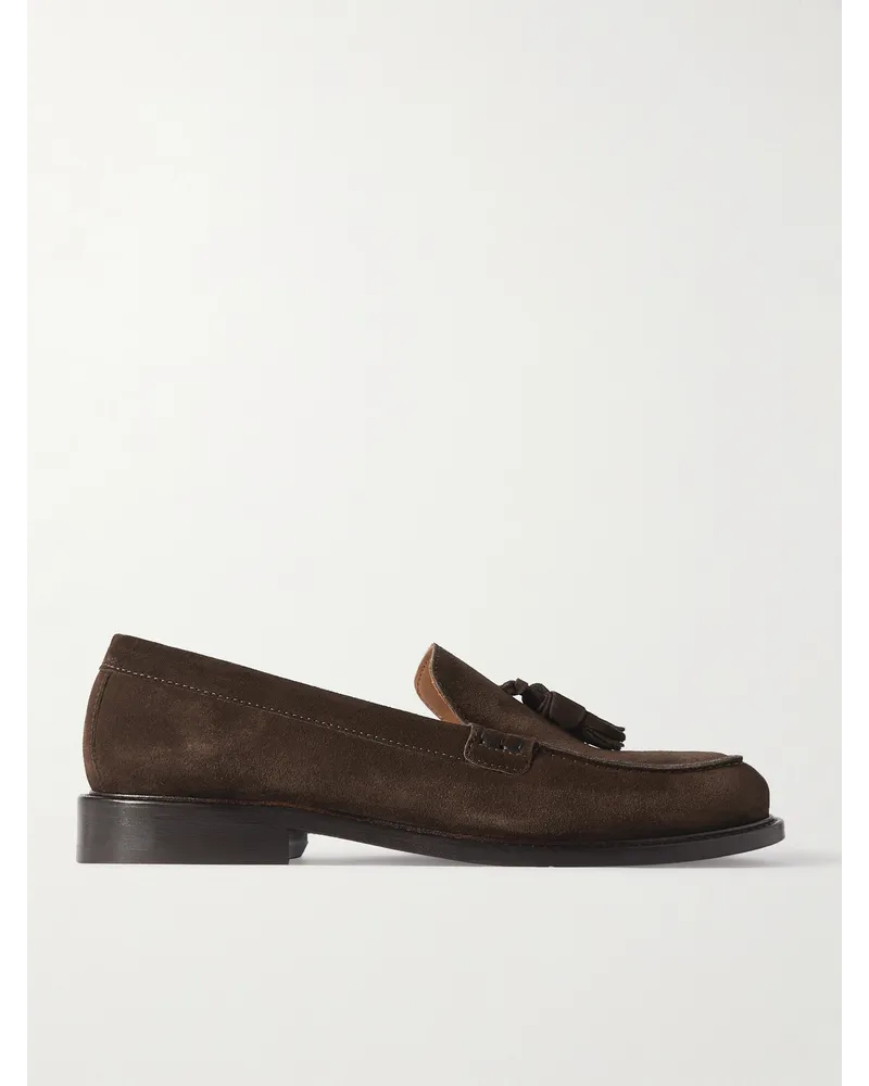 MR P. Scott Pennyloafers aus Veloursleder Braun