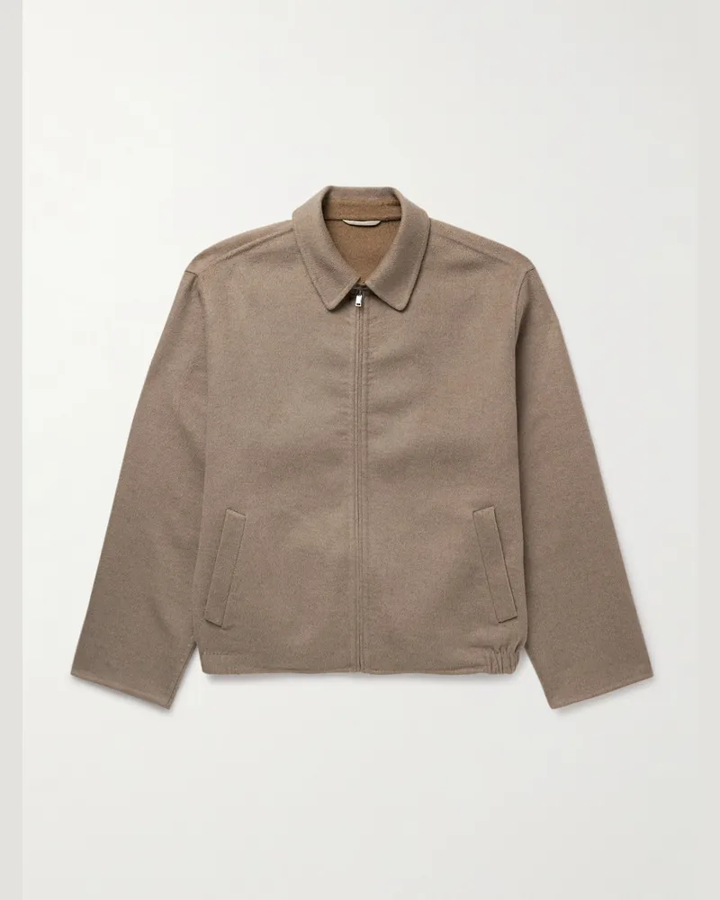 The Row Dantes Jacke aus gebürstetem Kaschmir-Twill Neutral