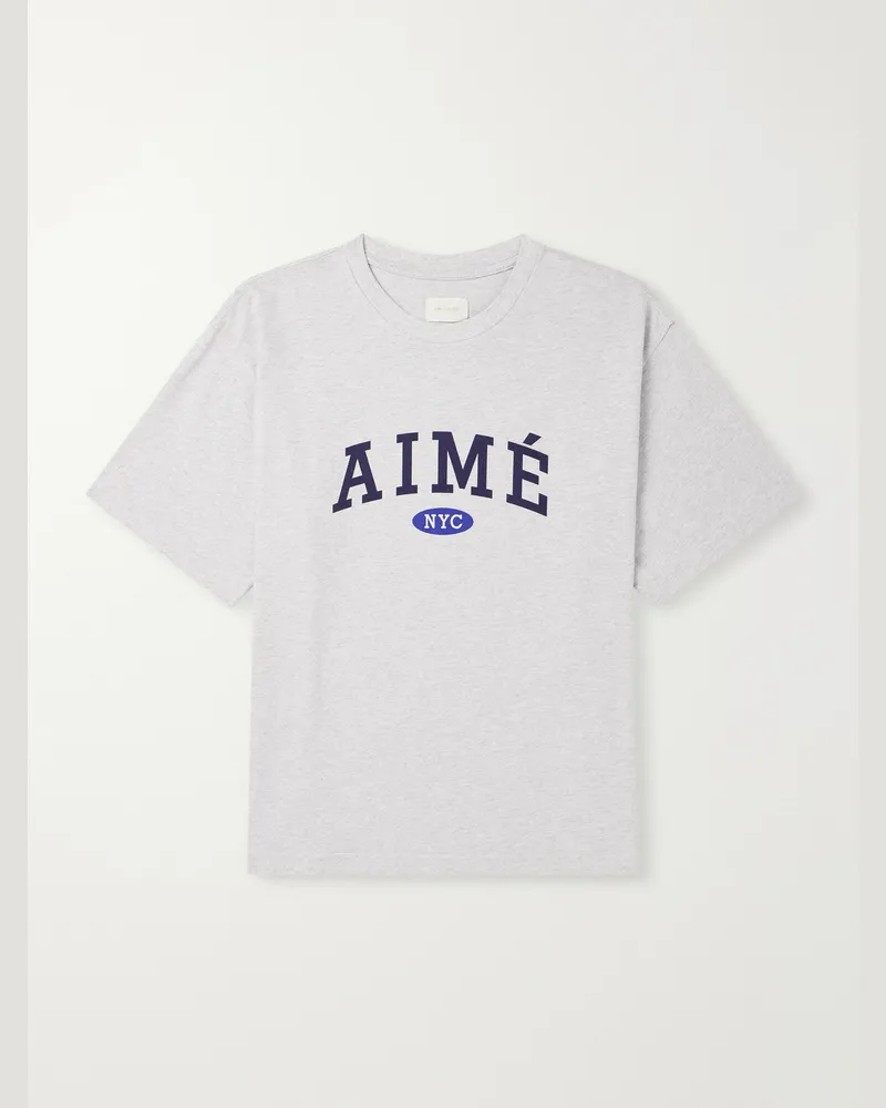 Aimé Leon Dore Logo-Print Cotton-Jersey T-Shirt Gray