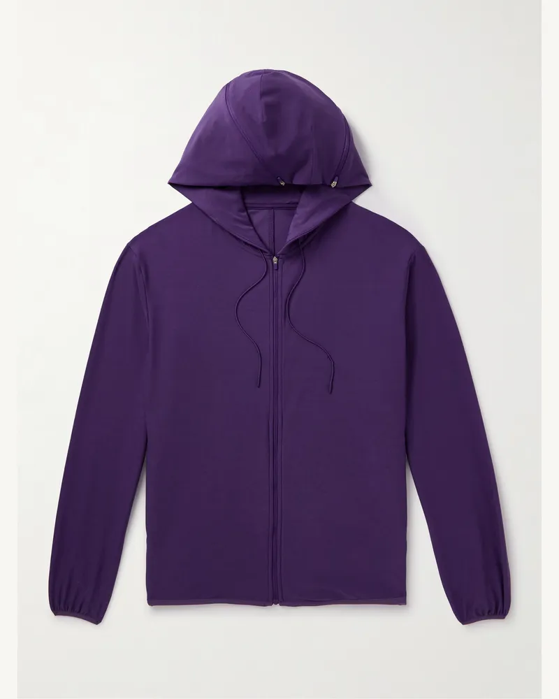 Post Archive Faction 5.0 Kapuzenjacke aus Stretch-Jersey mit Reißverschluss Lila