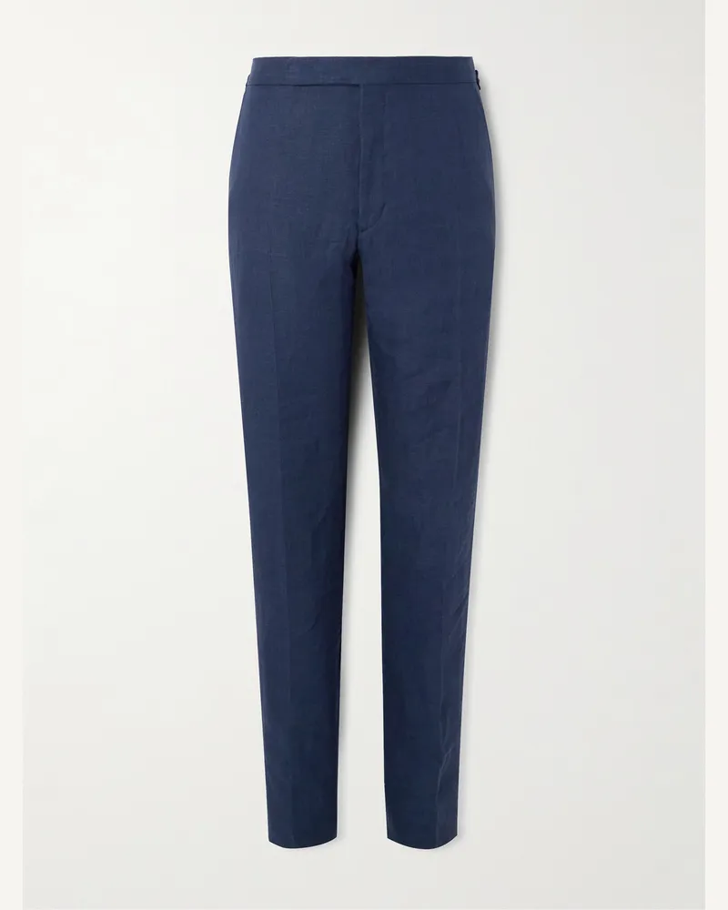 Ralph Lauren Anzughose aus Leinen Blau