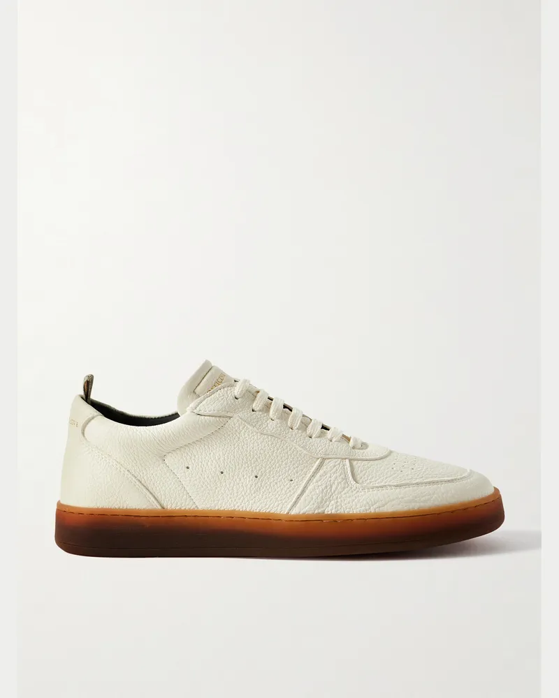 Officine Creative Italia Asset 001 Deerskin Sneakers Neutrals