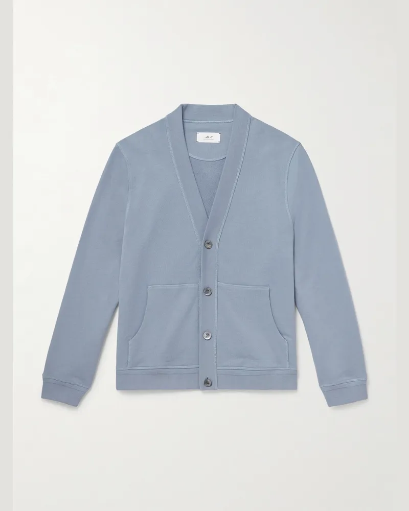 MR P. Cardigan aus Baumwoll-Jersey Blau