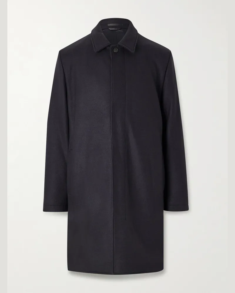 Sunspel Mantel aus Loden aus einer Wollmischung Blau