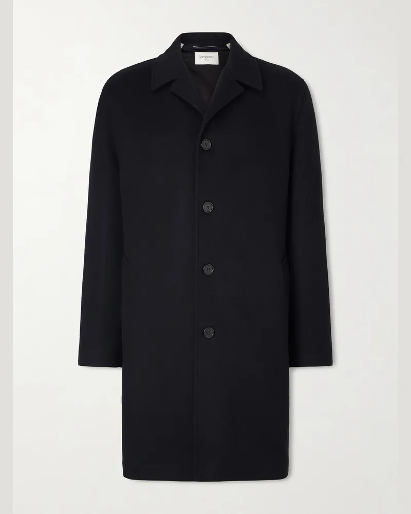 Saint Laurent Mantel aus Kaschmir Blau