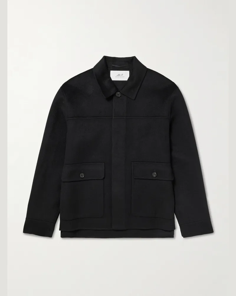 MR P. Double-Faced Cashmere Chore Jacket Black