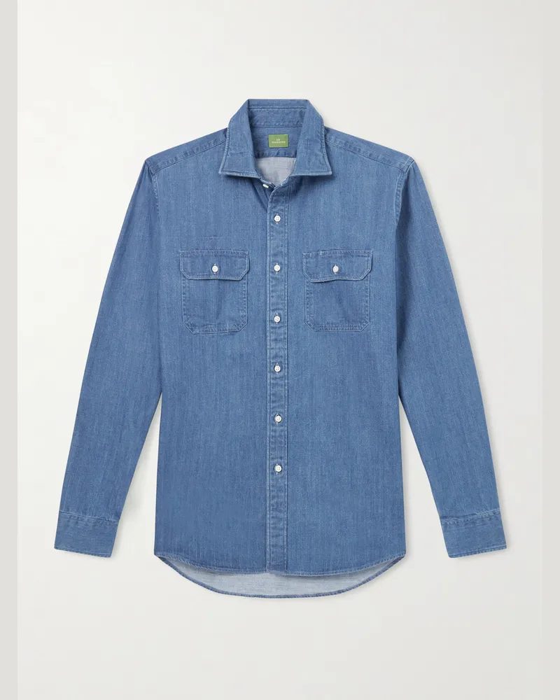 Sid Mashburn Denim Shirt Blue