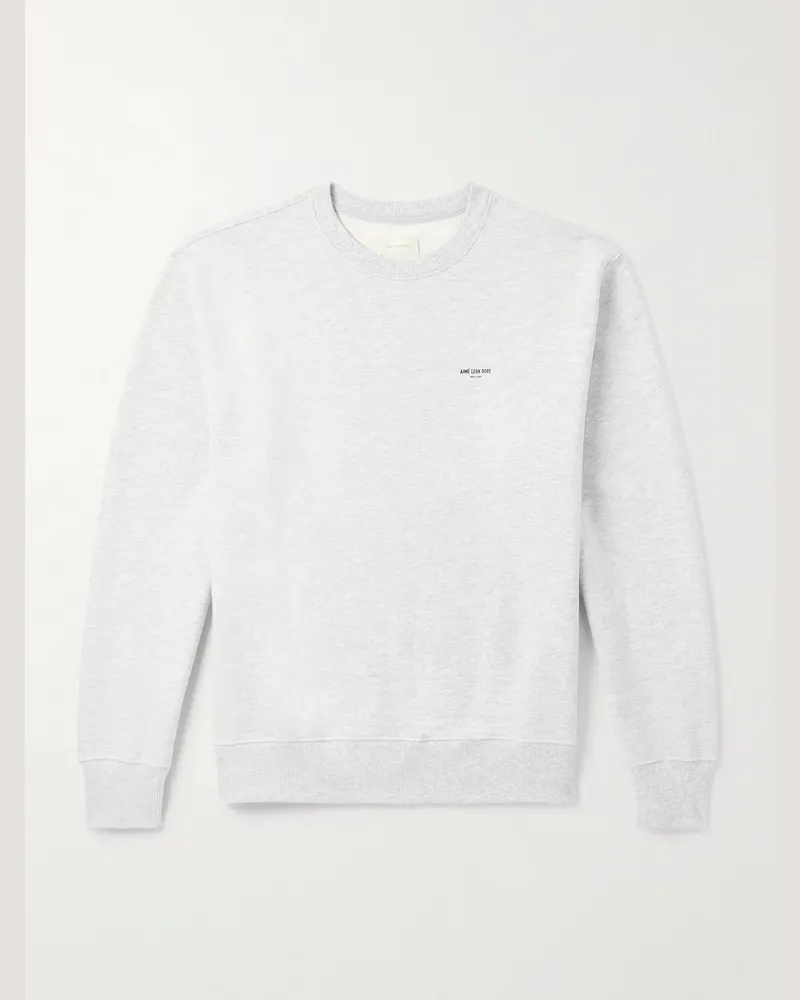 Aimé Leon Dore Sweatshirt aus Baumwoll-Jersey mit Logoprint Grau