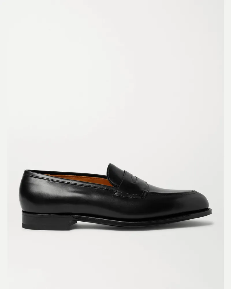 Edward Green Piccadilly Leather Penny Loafers Black