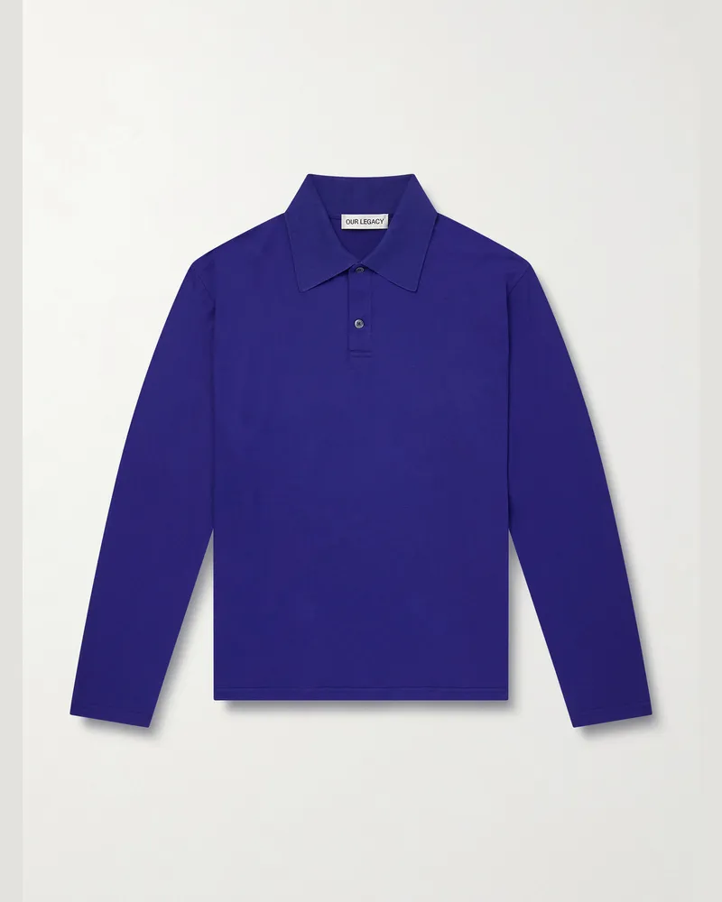 Our Legacy Rugby-Oberteil aus Baumwoll-Jersey Blau