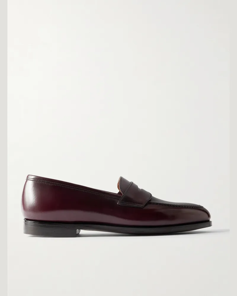 George Cleverley Bradley II Leather Penny Loafers Burgundy