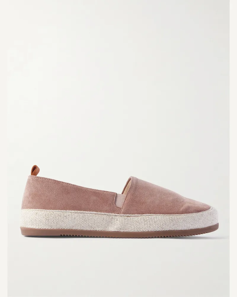 MULO Espadrilles aus Veloursleder Pink