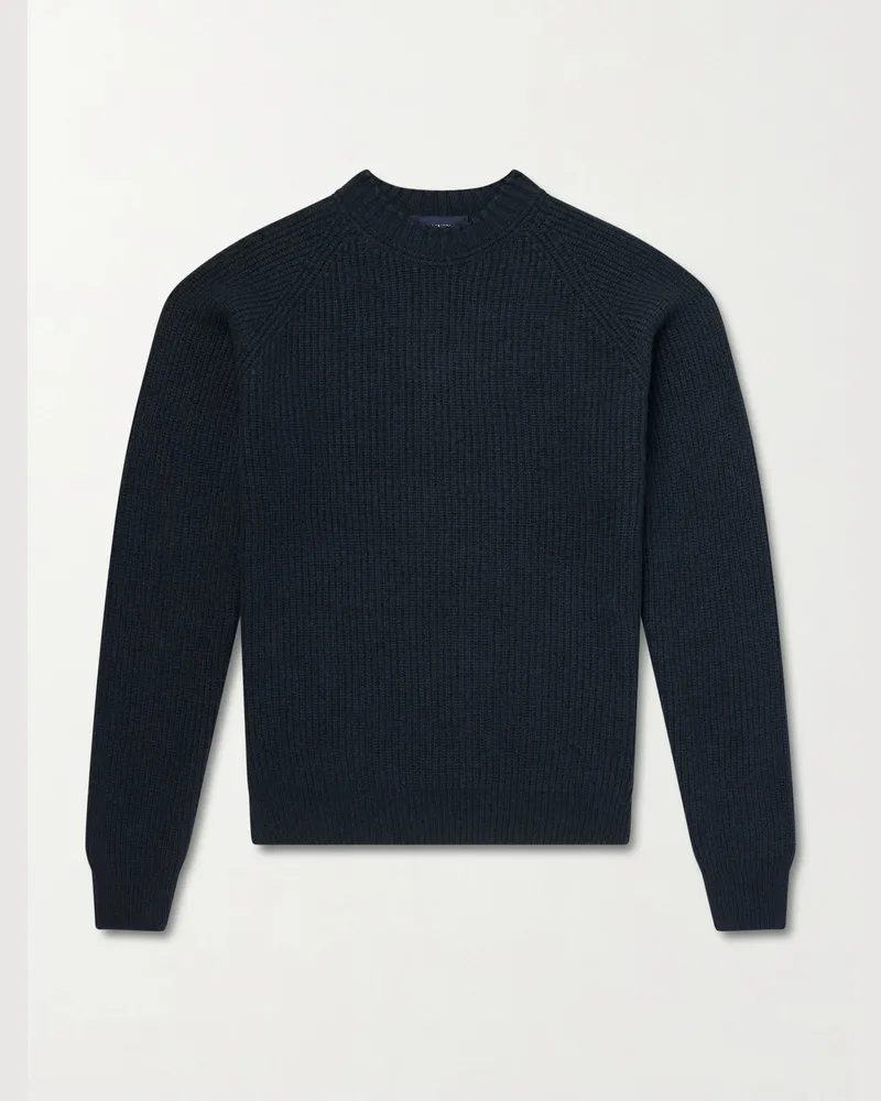 John Smedley Bill Nighy Cashmere and Wool-Blend Sweater Green